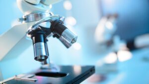 microscope in laboratory